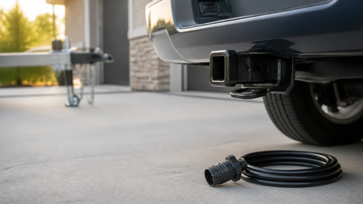 Vehicle-side and trailer-side connector views used to test a trailer plug